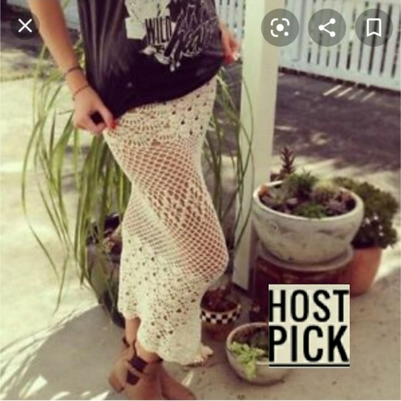 SPELL Vintage Coconut Crochet Skirt - Picture 5 of 5